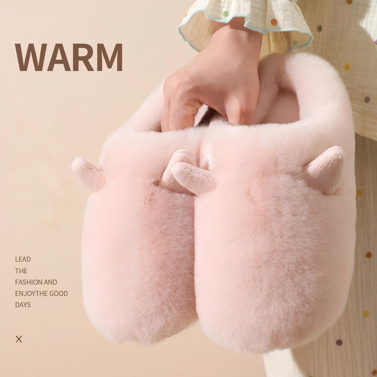 Sewing Fleece - Women's High-End Plush Cotton Slippers for