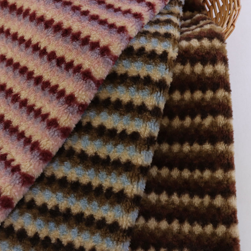 Sewing Fleece - 100cm Lamb Fleece Wheat Ear Printed