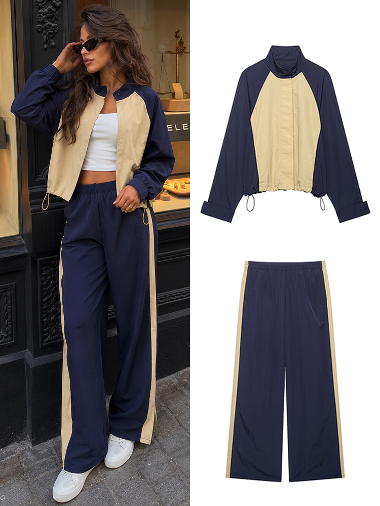 Sewing Jackets - HH Women Vintage Color Block Sports