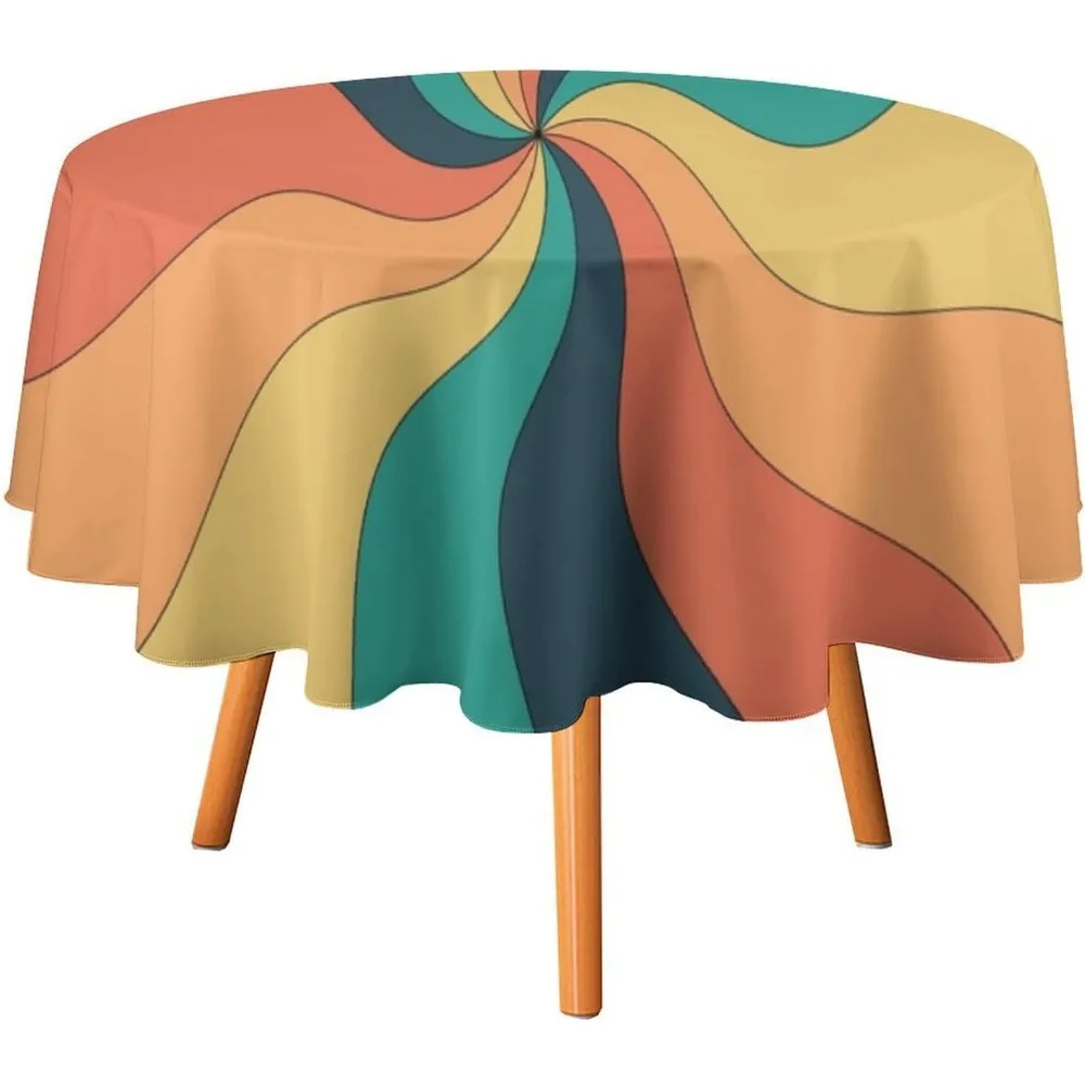 Retro Groovy Swirl Round Table - огляд і ціна Century Textile & Sewing Supply By Owner