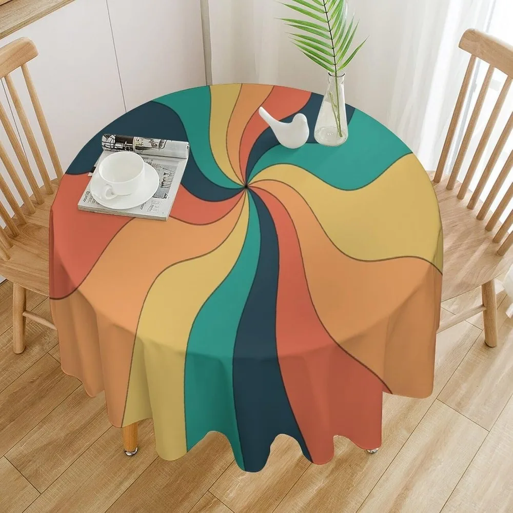 Retro Groovy Swirl Round Table - огляд і ціна Century Textile & Sewing Supply By Owner