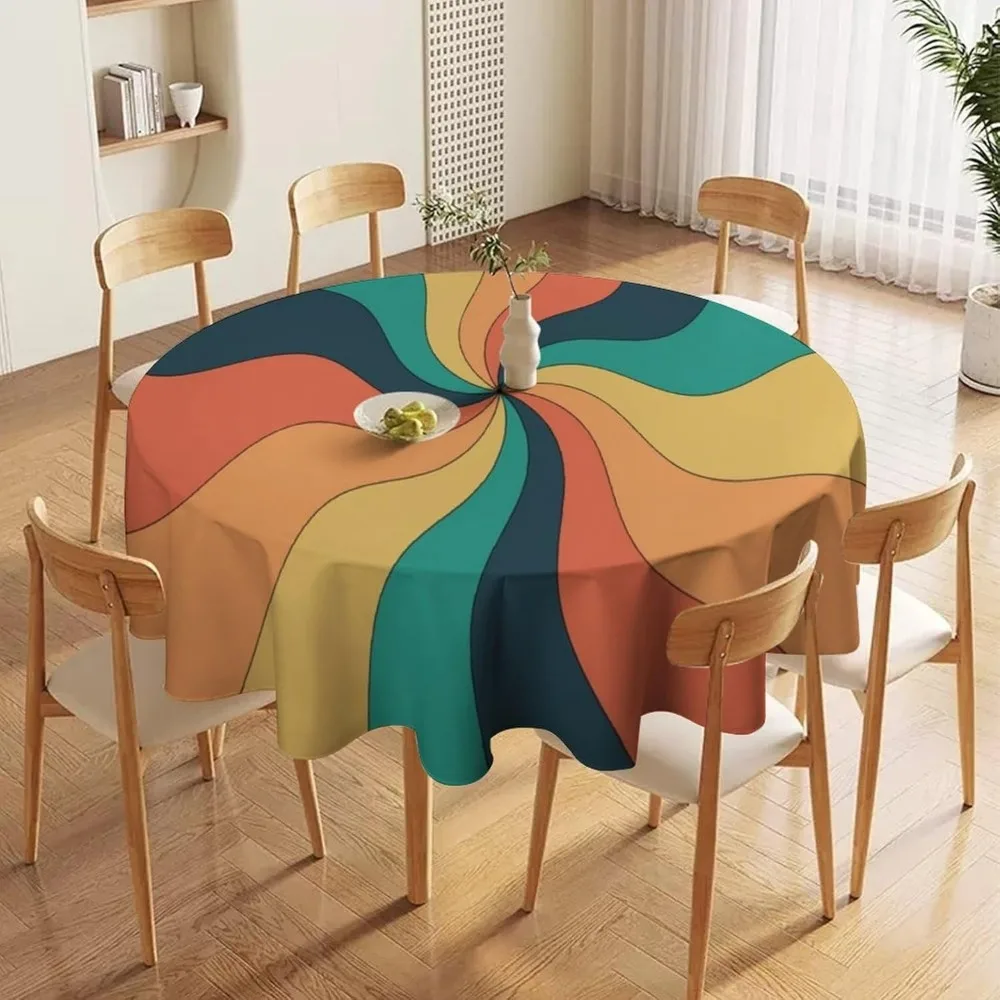 Retro Groovy Swirl Round Table - огляд і ціна Century Textile & Sewing Supply By Owner