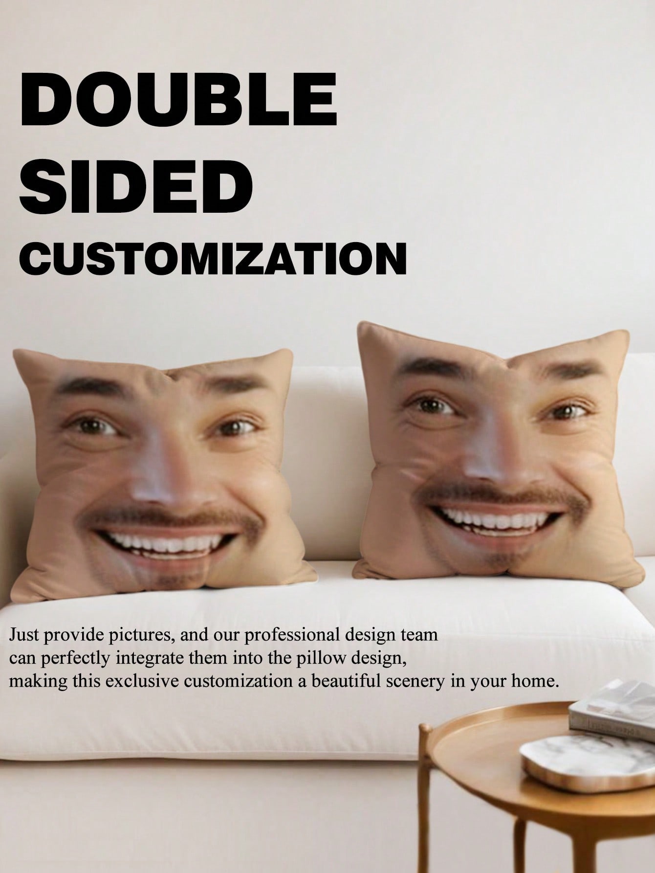 1pc Custom Face Square Pillow  - огляд і ціна Sewing Custom