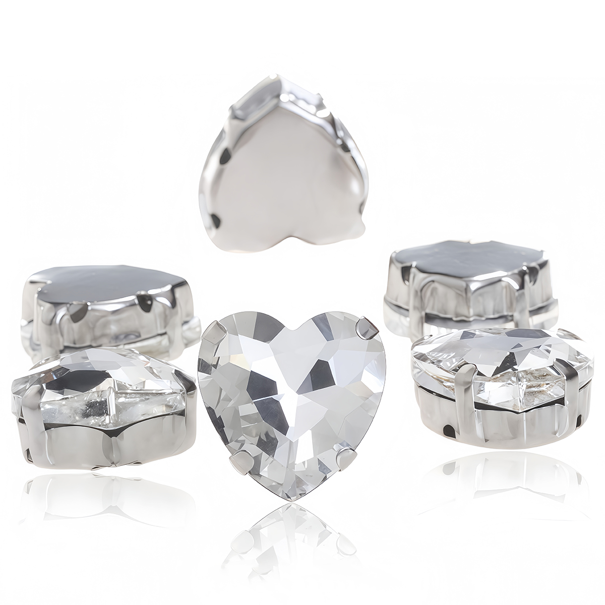 Heart Shape Glass Rhinestones  - огляд і ціна Sewing Garments