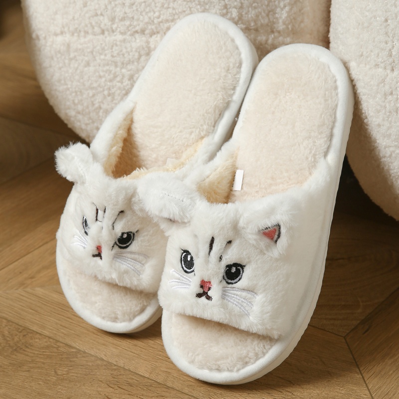 Cute Cat Plush Flip Flops For  - огляд і ціна Sewing Cloth