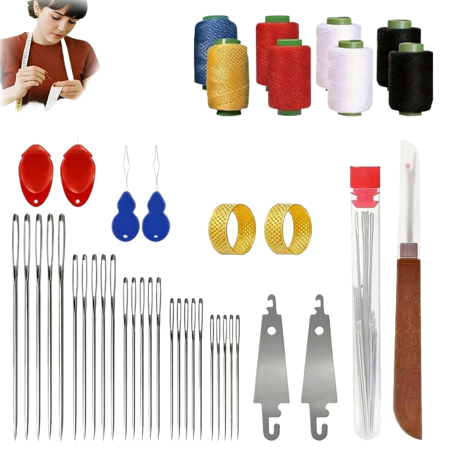 43pcs Big Eye Sewing Needle Ki - огляд і ціна Sewing Garments