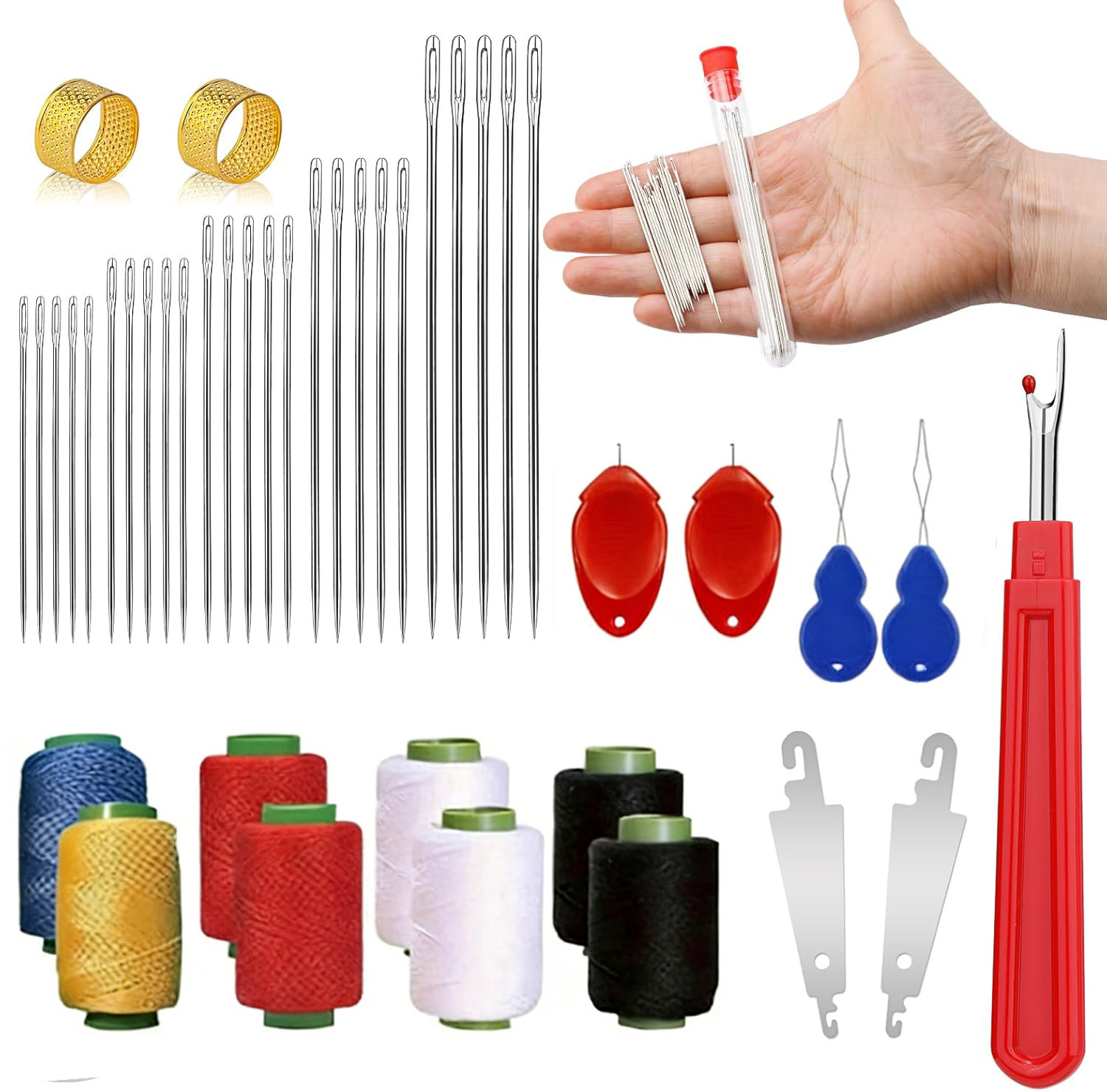 43pcs Big Eye Sewing Needle Ki - огляд і ціна Sewing Garments