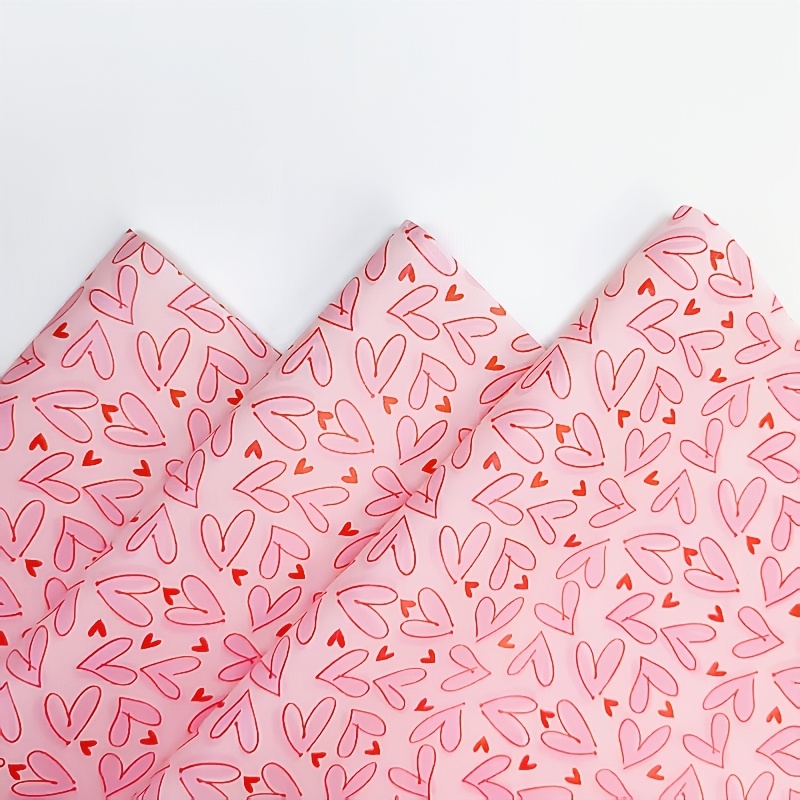50 Sheets Bright Pink Heart Ti - огляд і ціна Pattern Tissue Paper
