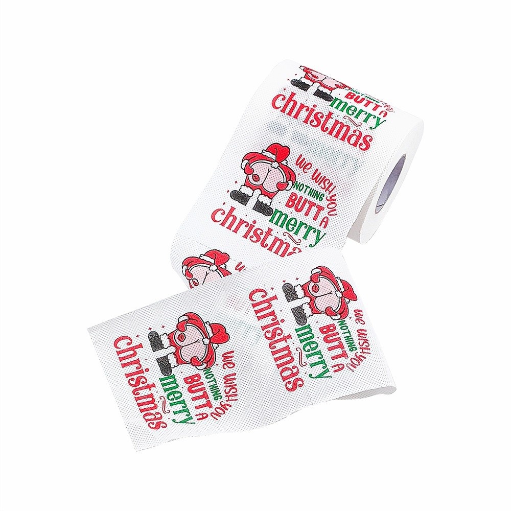 Santa Printed Christmas Toilet - огляд і ціна Pattern Tissue Paper