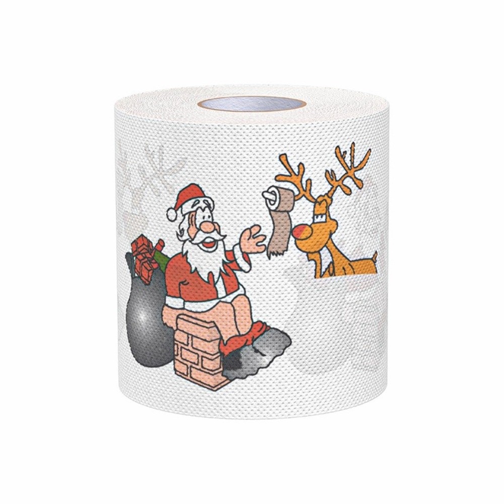 Santa Printed Christmas Toilet - огляд і ціна Pattern Tissue Paper