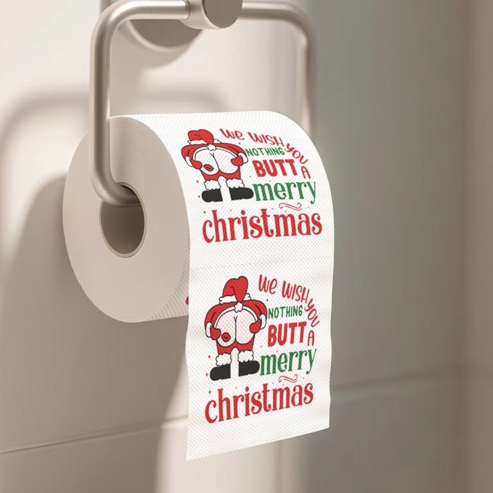 Santa Printed Christmas Toilet - огляд і ціна Pattern Tissue Paper